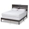 Baxton Studio Anthony Dark Grey Oak Finished Wood Full Size Panel Bed 167-10726 - alternate 6